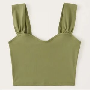 Abercrombie & Fitch Olive Green Crop Top